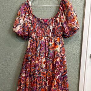 Colorful Floral Women's Dress
